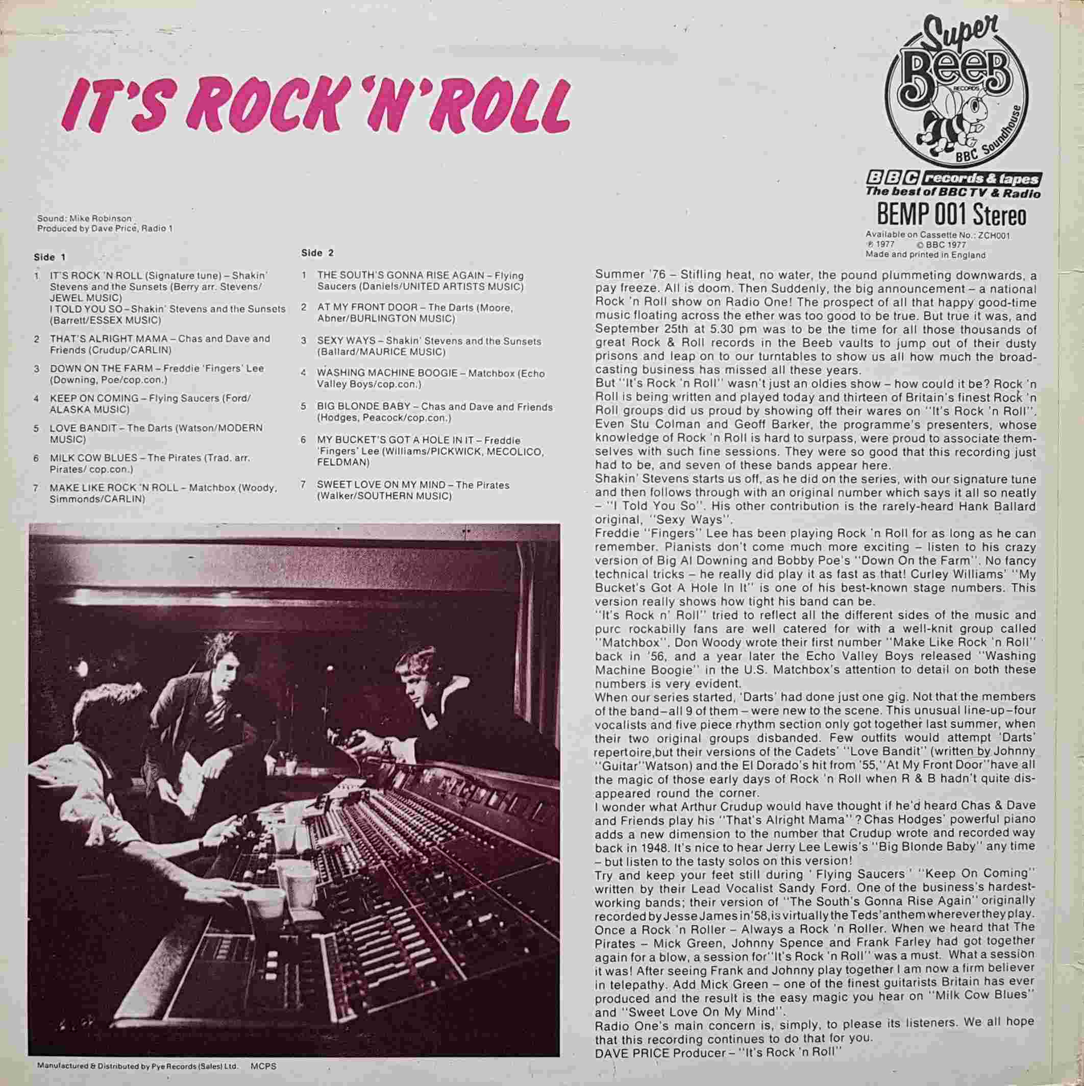 Picture of BEMP 001 It's rock 'n' roll by artist Various from the BBC records and Tapes library